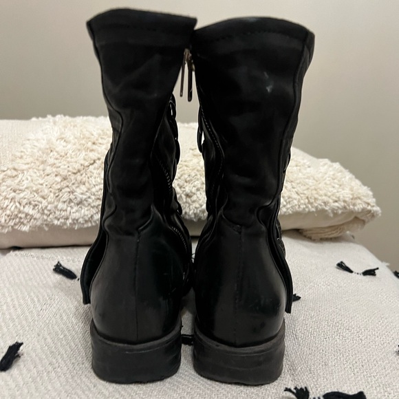 AS98 Black “Sophia” Moto Biker Boot - Picture 9 of 12